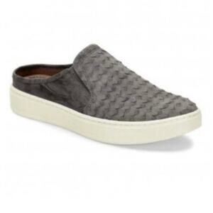 SOFFT Somers Moc Toe Leather Mule Sneaker SZ 8 Gray Slip On Backless Slide Clog